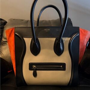 Céline Tricolor Mini Luggage tote